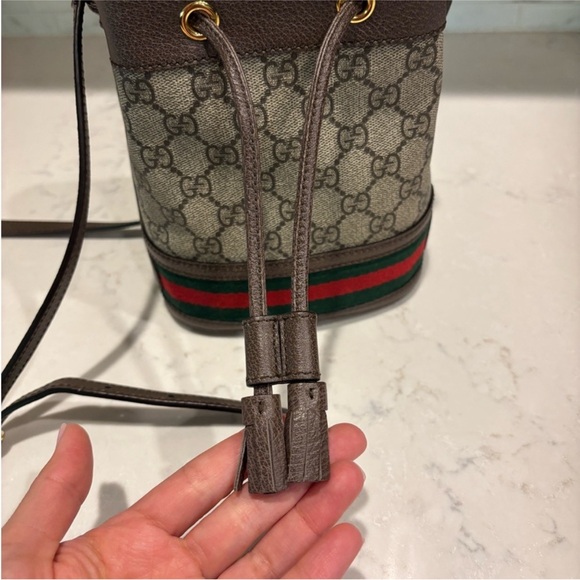 Gucci Signature Brown and Green Crossbody Bag - Picture 3 of 6